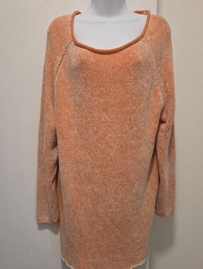 Free People Orange Terry Cloth Tunic S